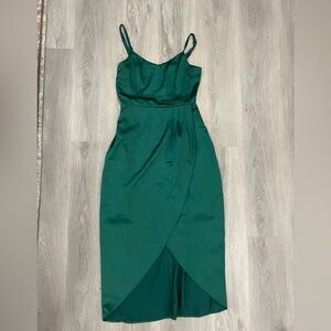 Lulu's Emerald Green High Low Dress